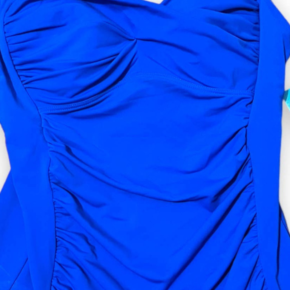 Soft Surroundings by Sunsets NWT Go To Tummy Control Royal Blue Tankini Top S - Picture 5 of 9